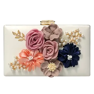 025 Women's Purses Flowers Clutch Purse Evening Handbag For Party Prom Bride