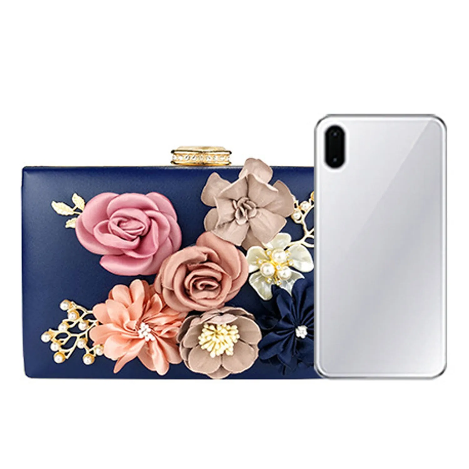 025 Women's Purses Flowers Clutch Purse Evening Handbag For Party Prom Bride