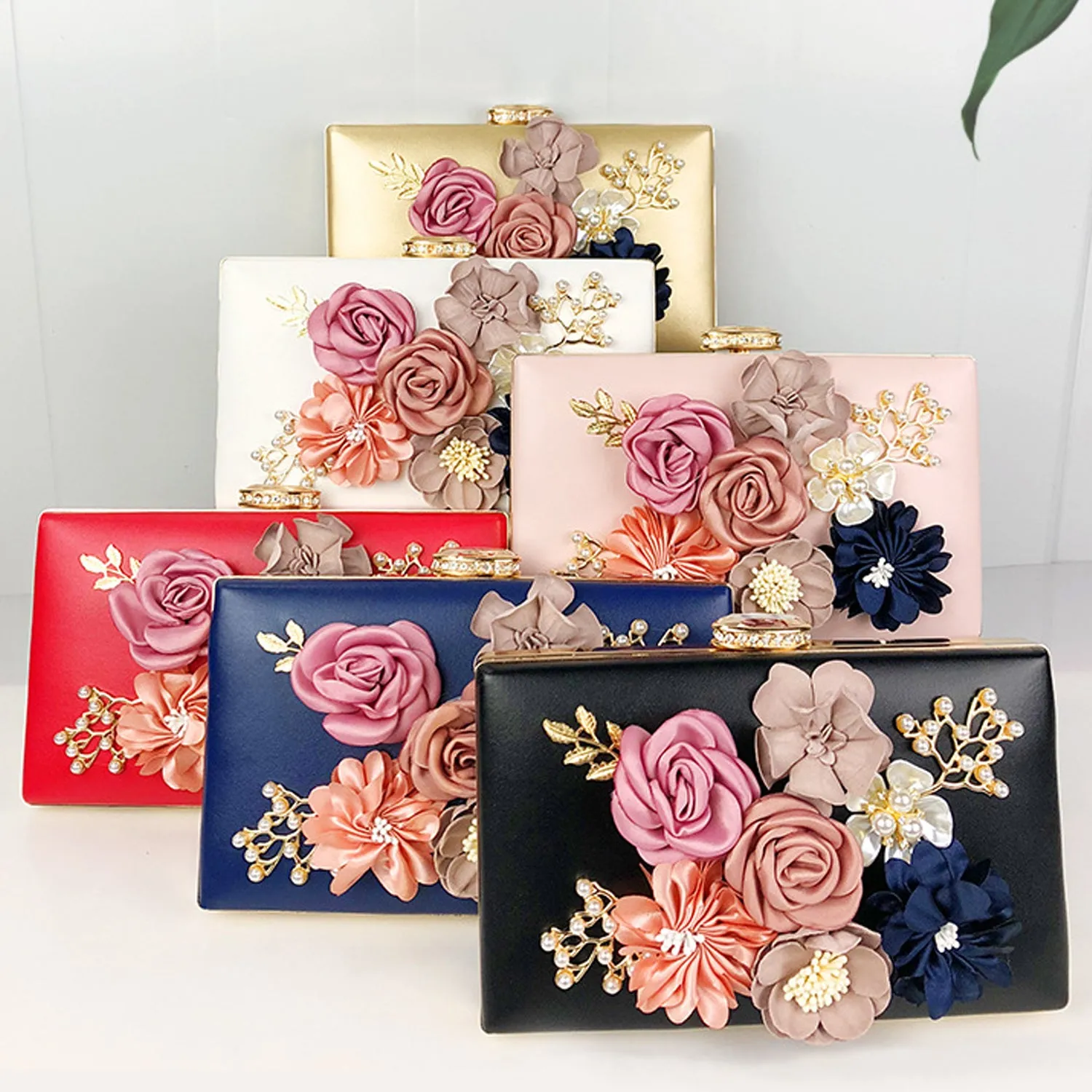 025 Women's Purses Flowers Clutch Purse Evening Handbag For Party Prom Bride