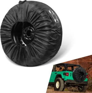1 PC Car Tire Protector, Durable Spare Tire Storage Bag, Dust-Proof Tire Cover with Car Pattern, Universal for Most Cars (Black #S)