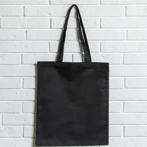 100% Organic Calico Tote Bags - Black