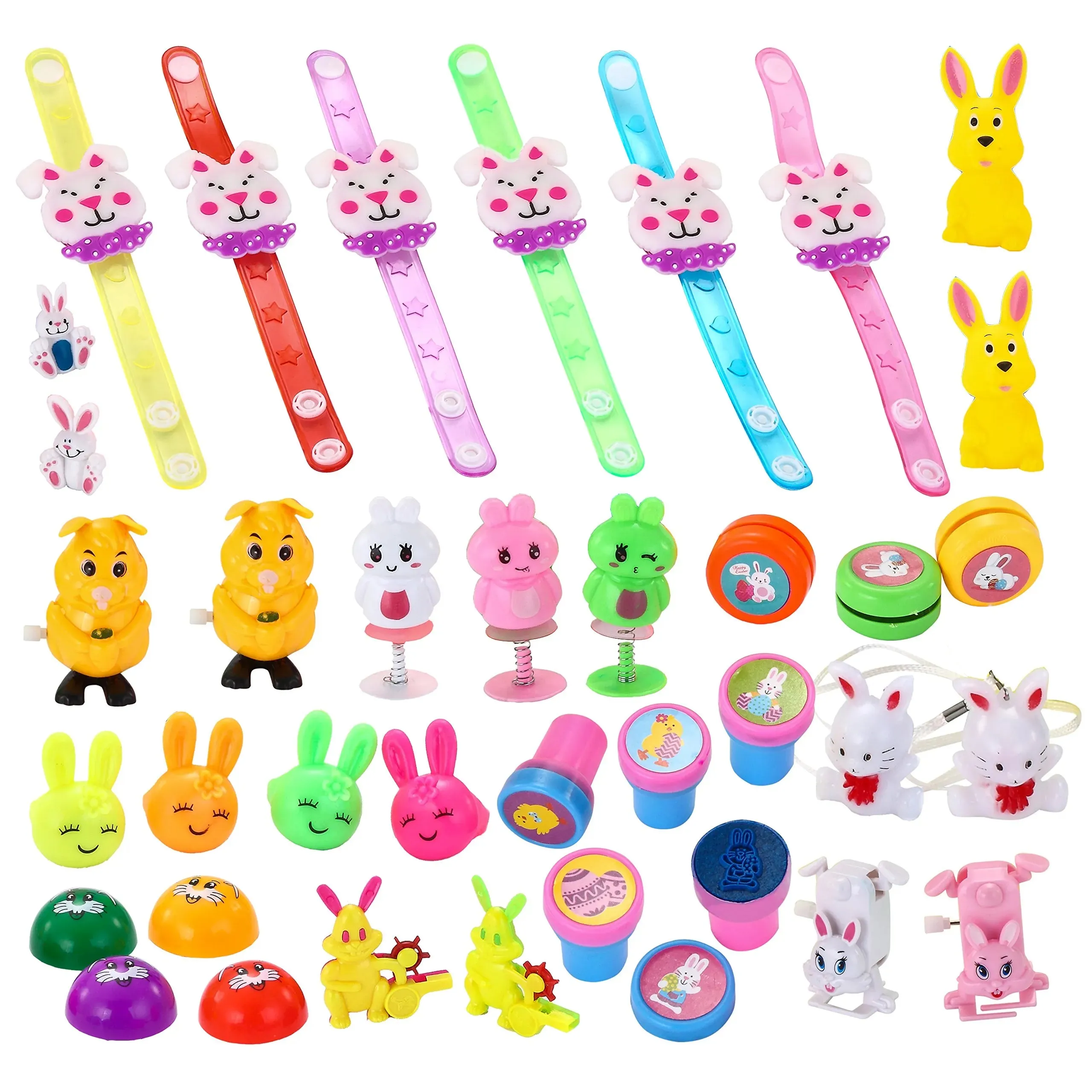 12Pcs Wind up Bunny Rabbit Prefilled Easter Eggs 3.25in