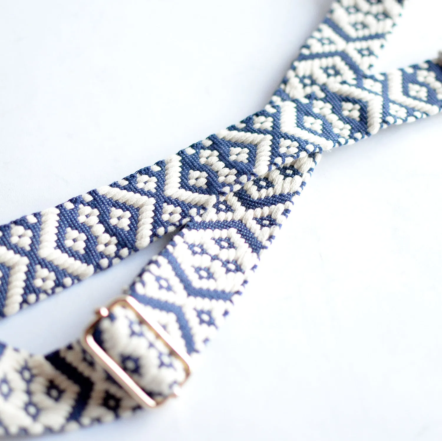 1.5" Navy Boho Removable Strap