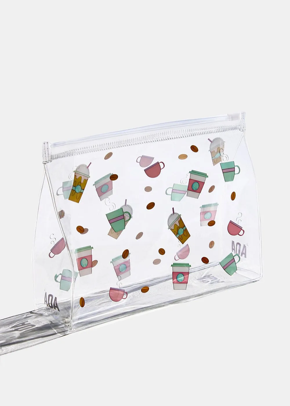 AOA Clear Makeup Pouch - Coffee