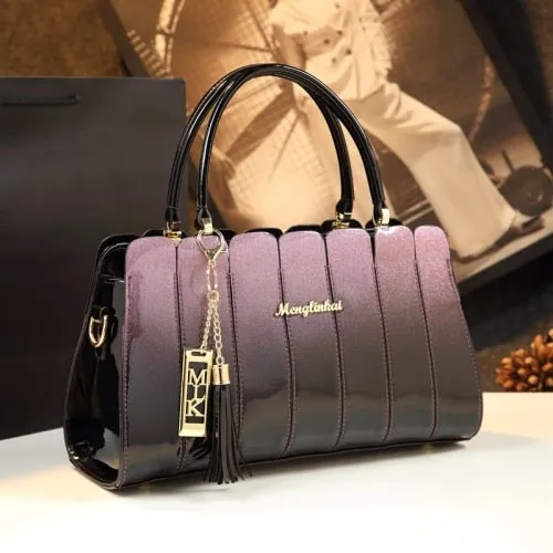 Atmospheric Patent Leather Hand Bag