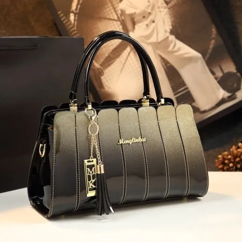 Atmospheric Patent Leather Hand Bag