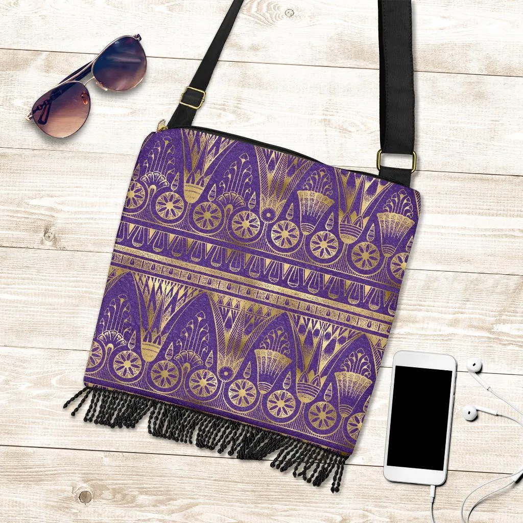 Boho Bag (Canvas) - Ancient Egyptian Art #106 | Hobo Slouchy Bag Crossbody, Shoulder Bags for Women Hobo, Boho Hobo Bag