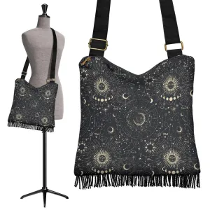 Boho Bag (Canvas) - Horoscope | Hobo Slouchy Bag Crossbody, Shoulder Bags for Women Hobo, Pattern Hobo Bag, Boho Hobo Bag
