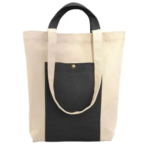 Canvas Tote Bag with Handles (Black)