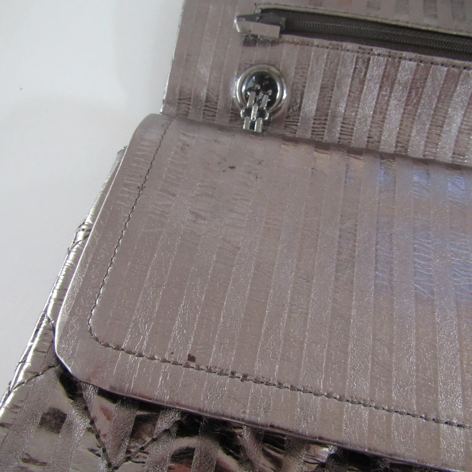 CHANEL 2.55 Reissue 227 Double New Metallic Striped Shoulder Bag