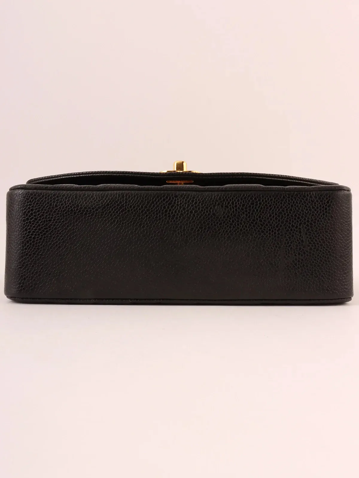 CHANEL Around 1992 Made Caviar Skin Diana Flap Chain Bag 22Cm Black