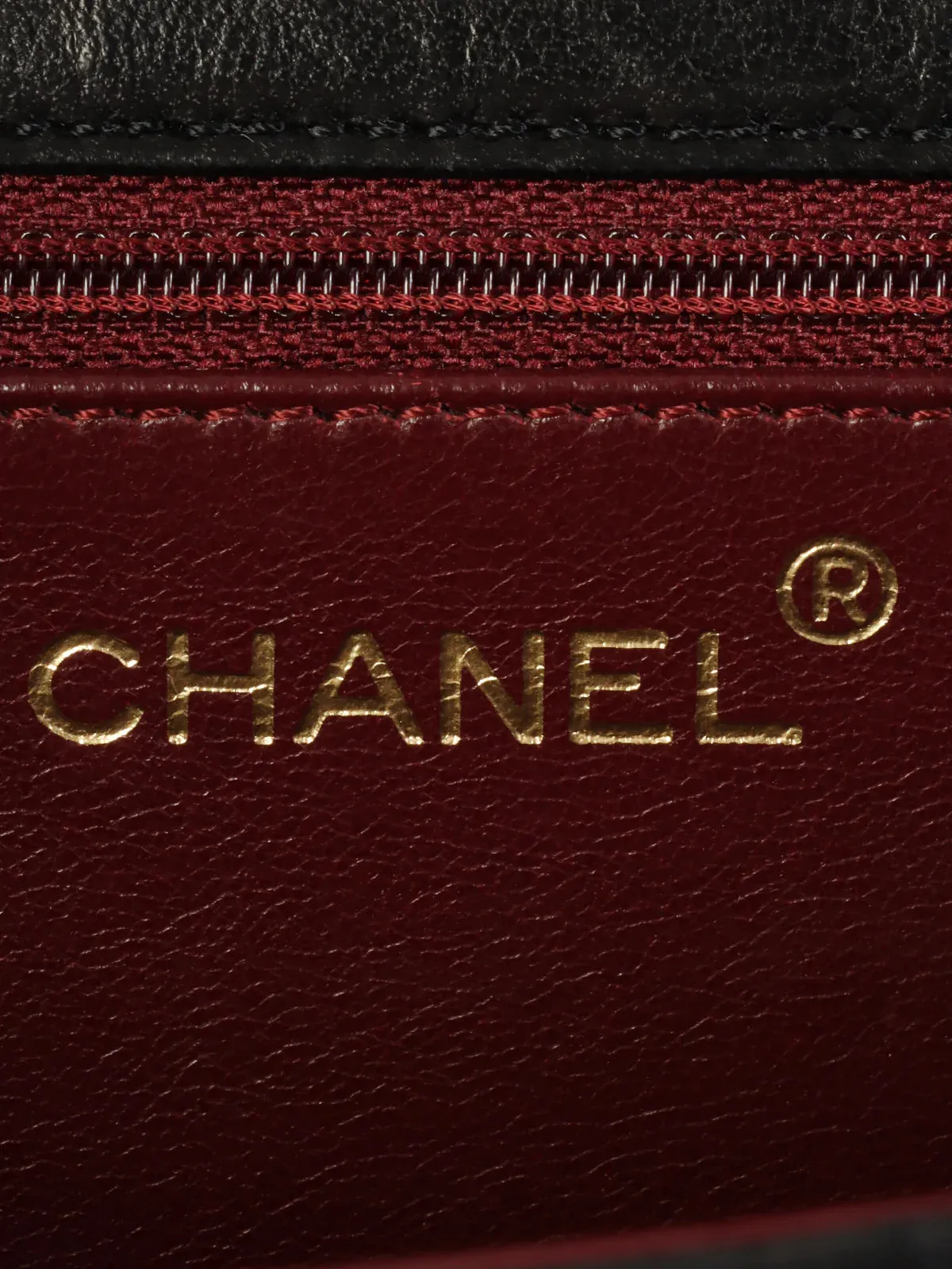CHANEL Around 1998 Made Straight New Cc Mark Plate Chain Bag Black