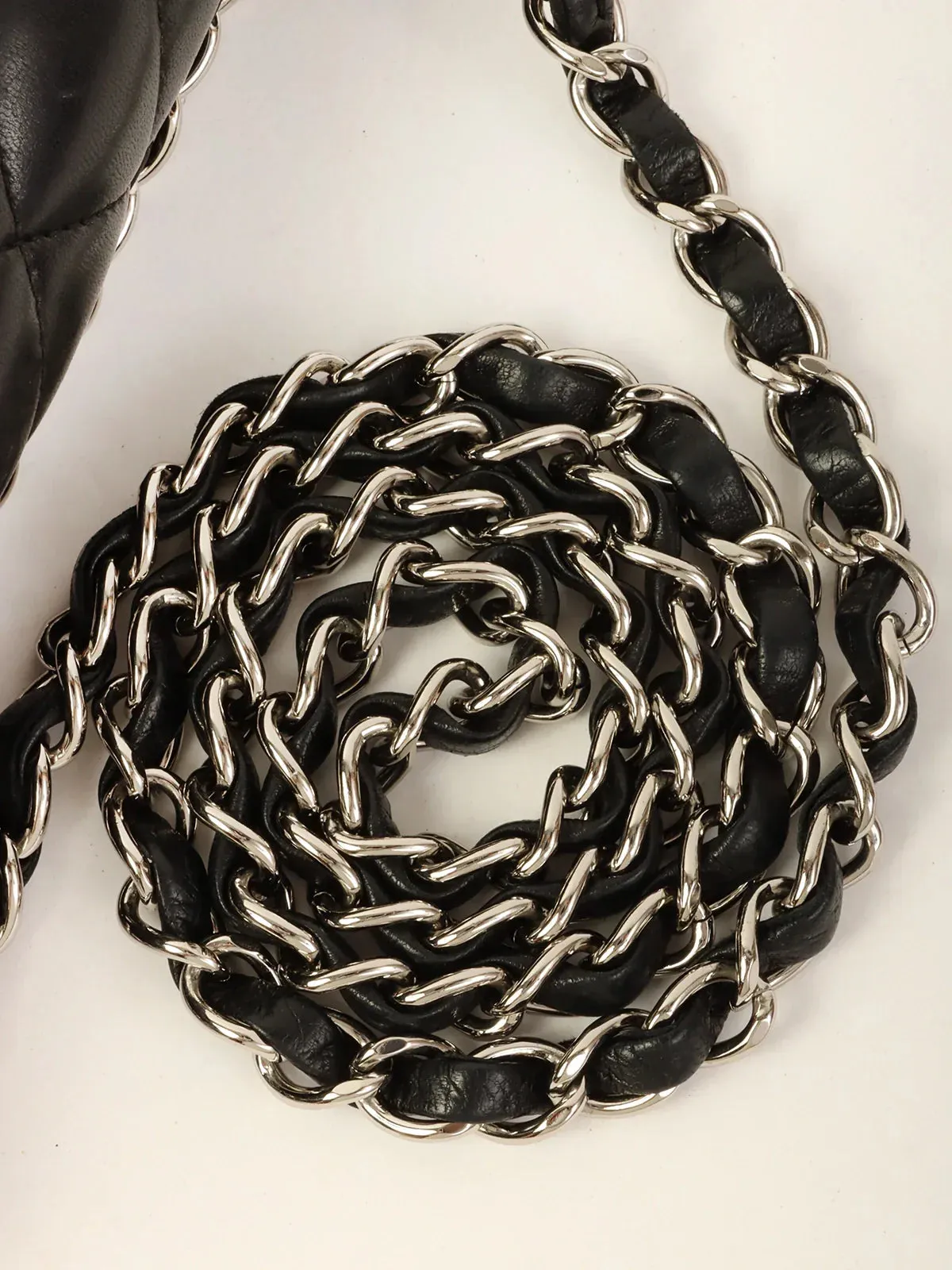 CHANEL Around 2006 Made Classic Flap Chain Bag 25Cm Black