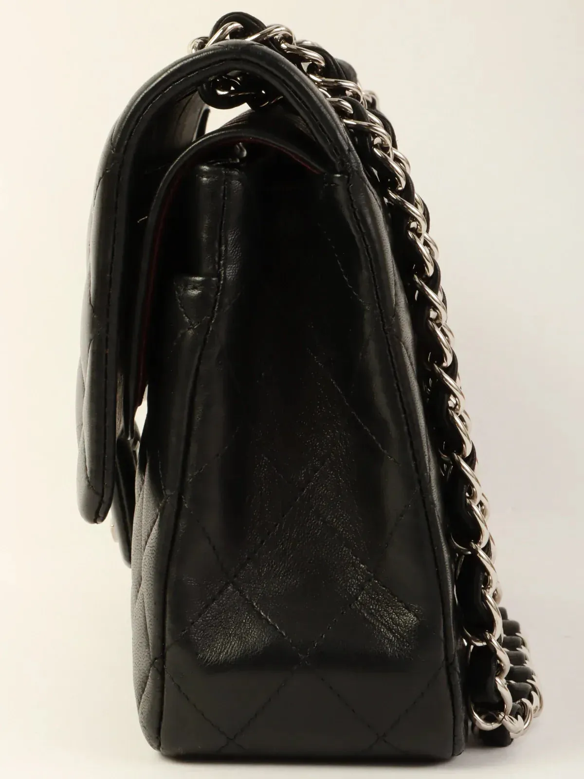 CHANEL Around 2006 Made Classic Flap Chain Bag 25Cm Black