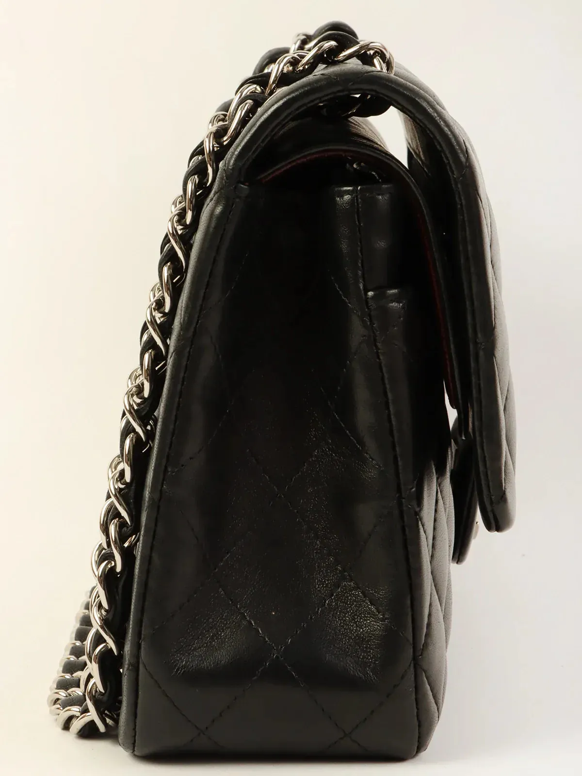 CHANEL Around 2006 Made Classic Flap Chain Bag 25Cm Black