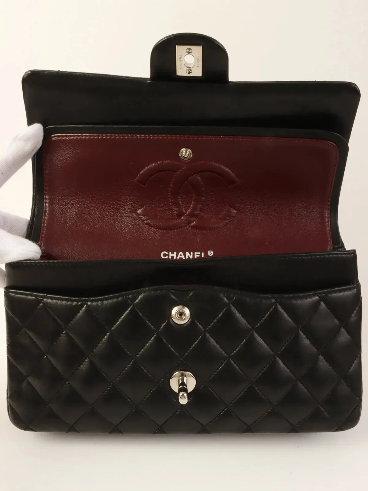CHANEL Around 2006 Made Classic Flap Chain Bag 25Cm Black