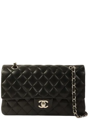 CHANEL Around 2006 Made Classic Flap Chain Bag 25Cm Black