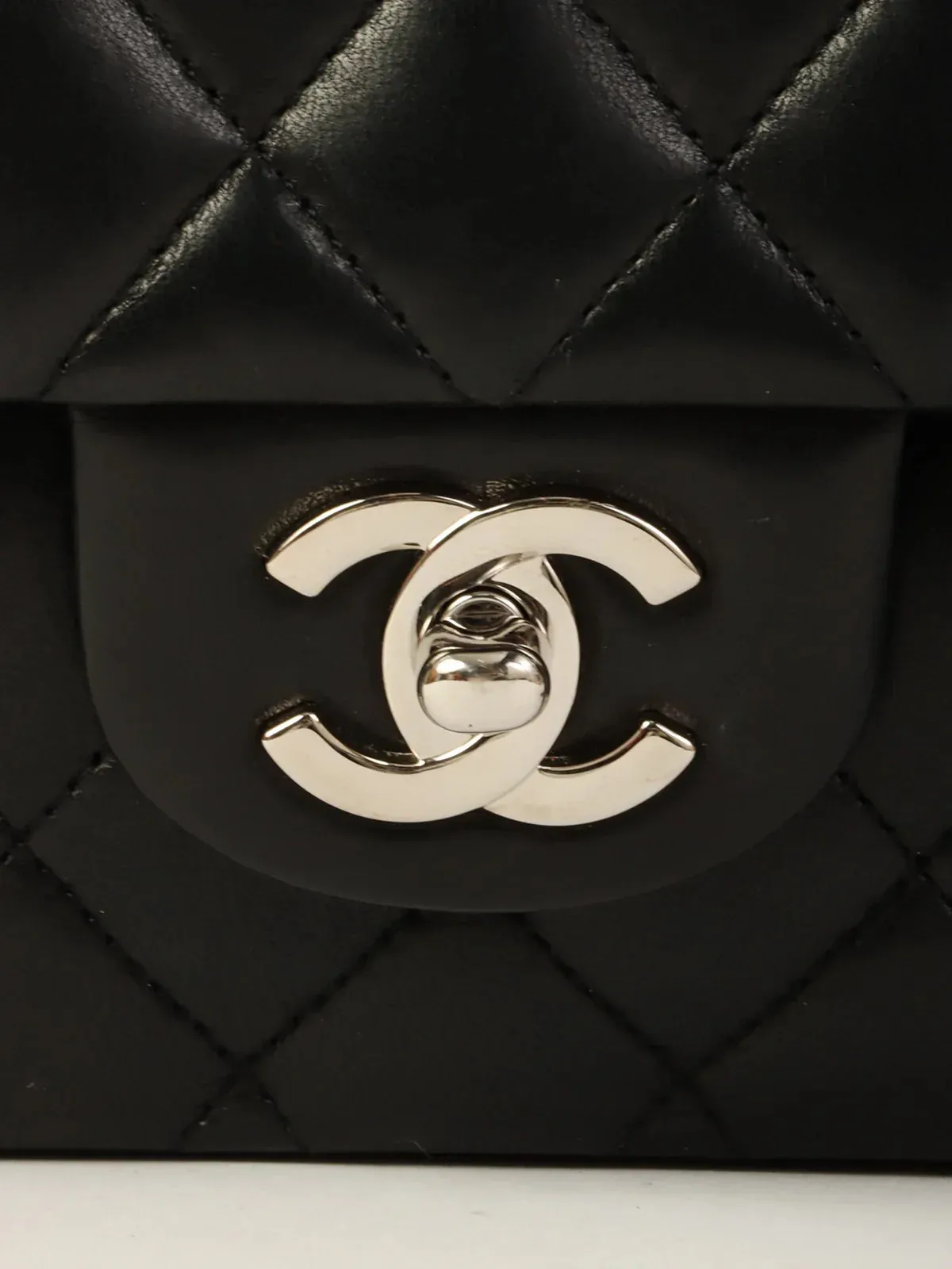 CHANEL Around 2006 Made Classic Flap Chain Bag 25Cm Black