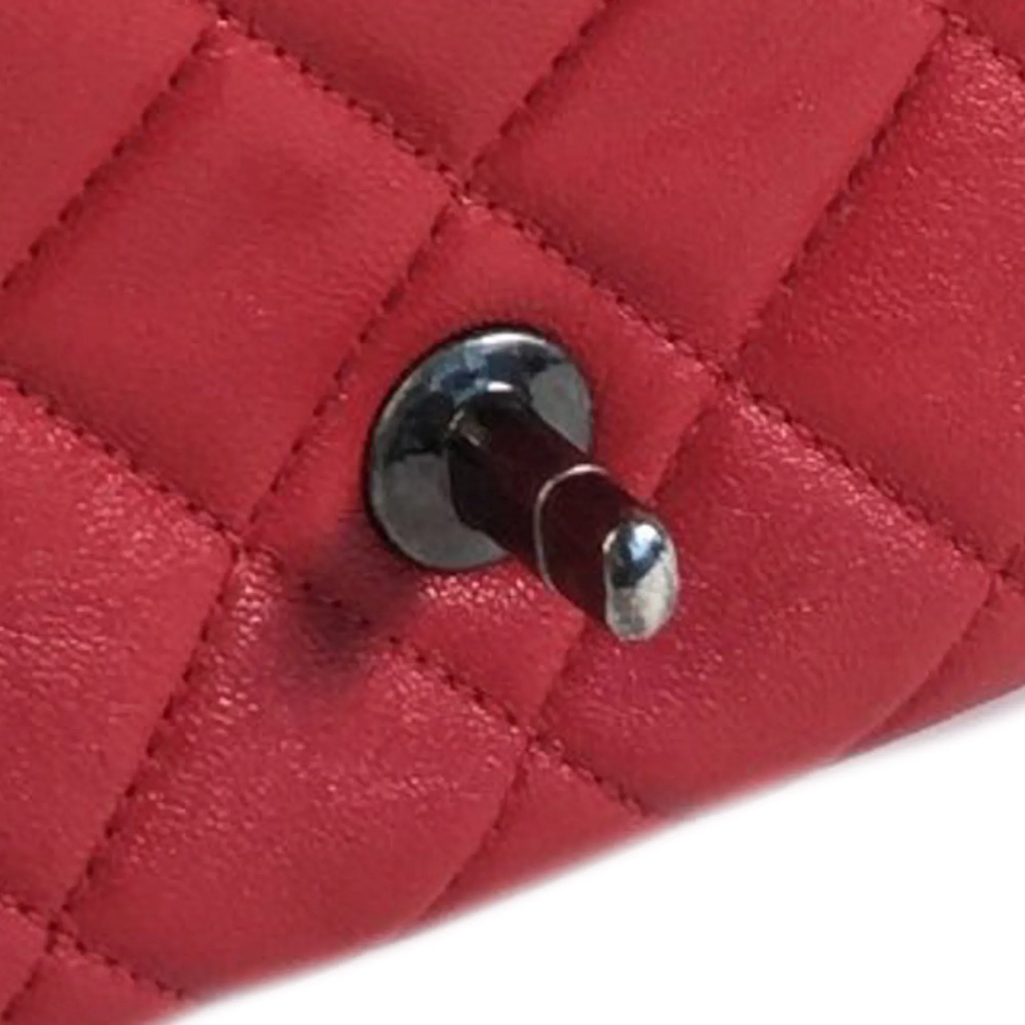 Chanel CC Quilted Lambskin Single Flap Shoulder Bag