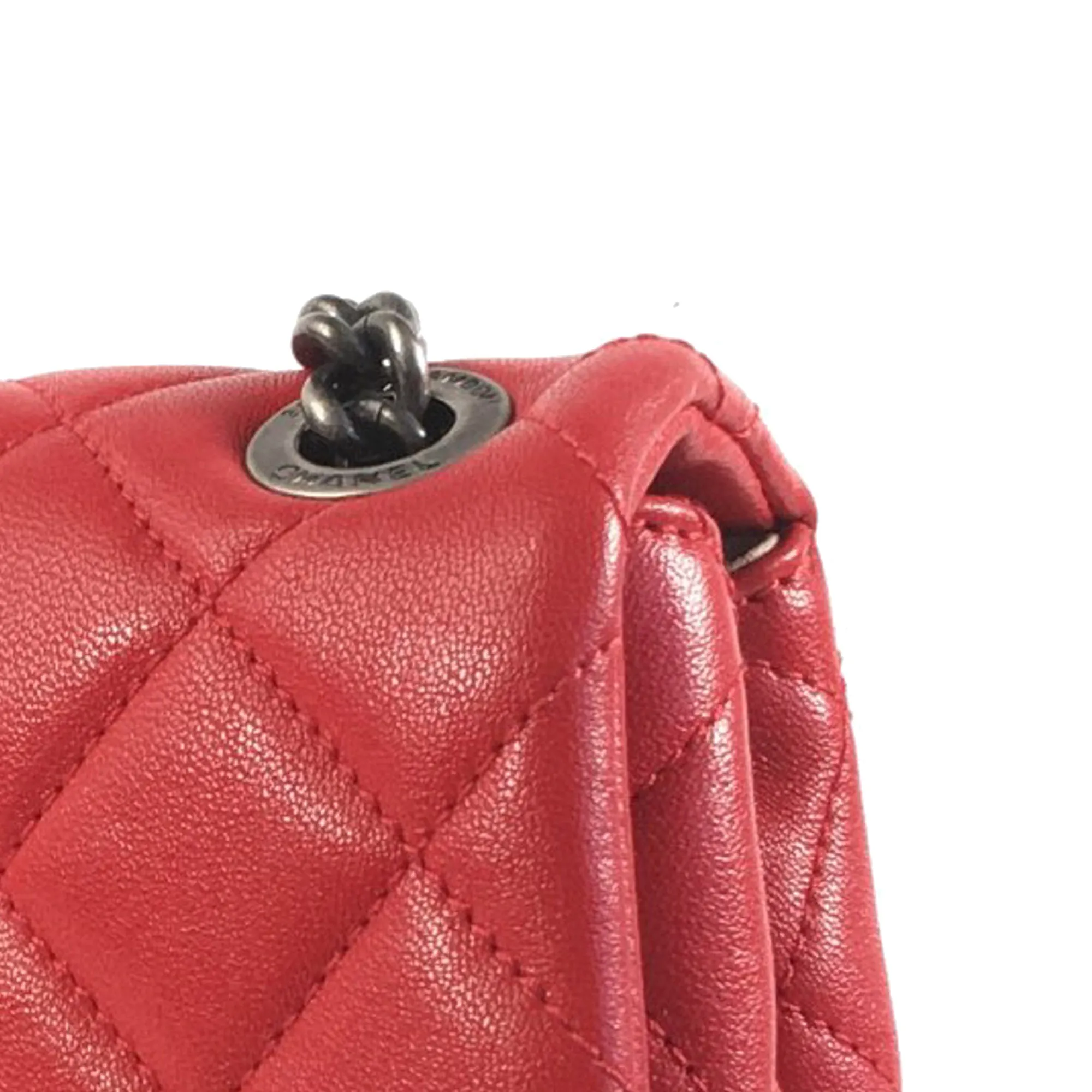 Chanel CC Quilted Lambskin Single Flap Shoulder Bag