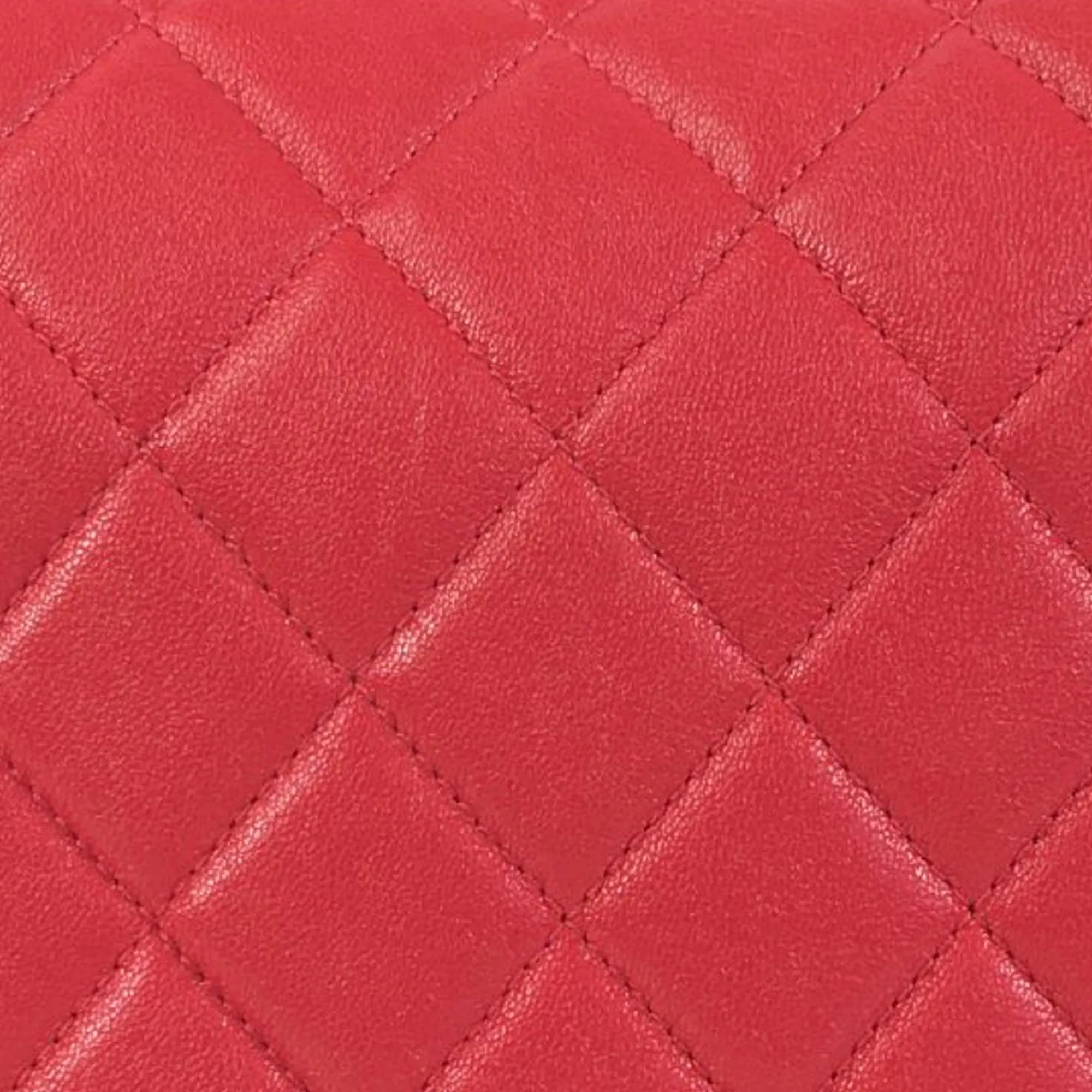 Chanel CC Quilted Lambskin Single Flap Shoulder Bag