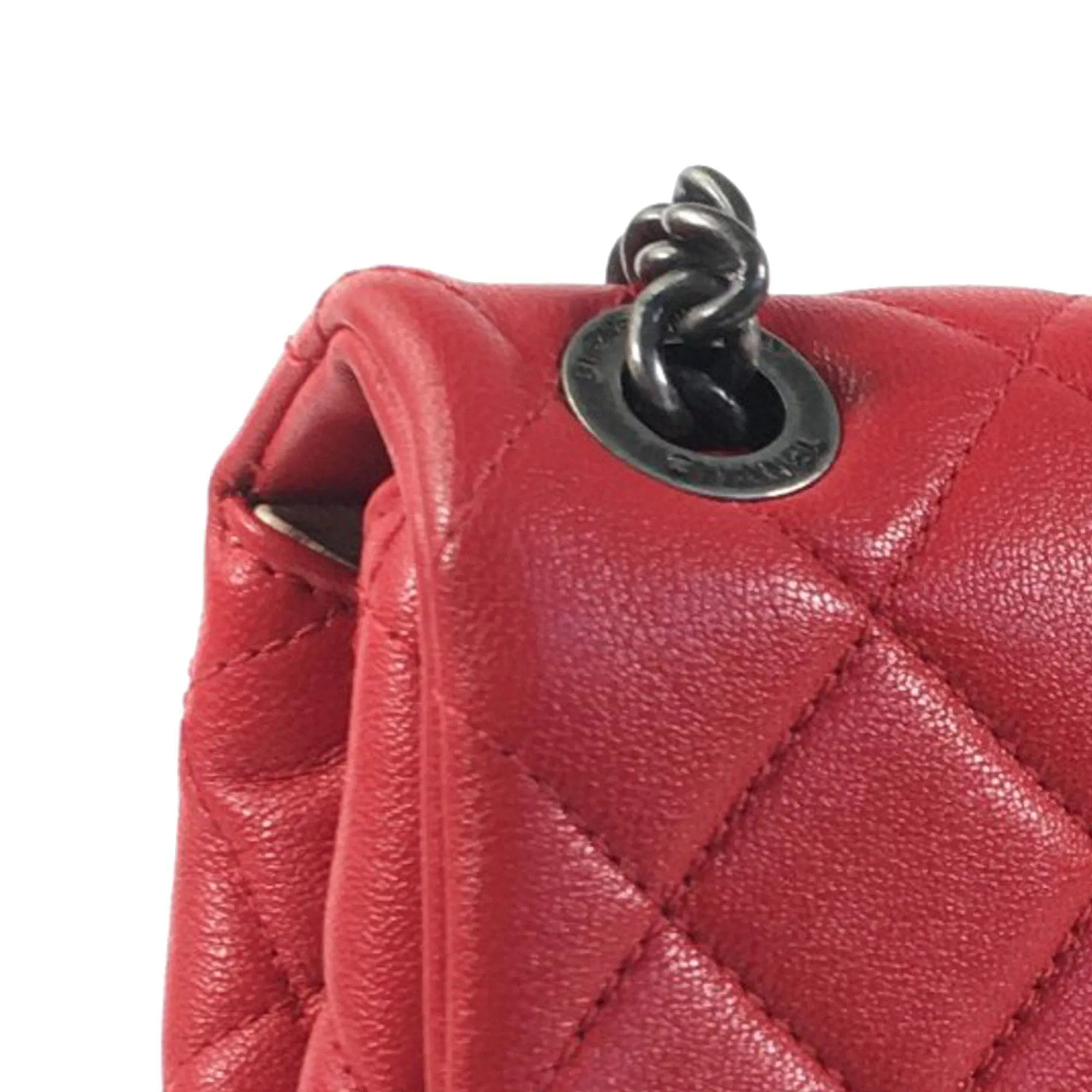 Chanel CC Quilted Lambskin Single Flap Shoulder Bag