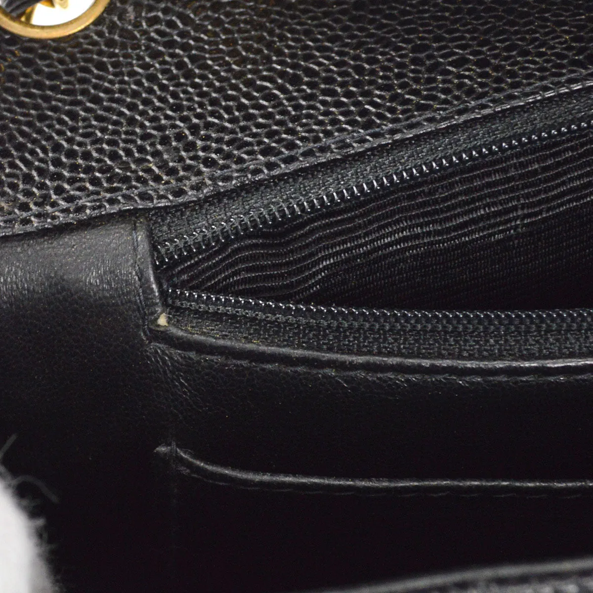 Chanel Classic Flap Mademoiselle Double Chain Shoulder Bag Caviar 58232