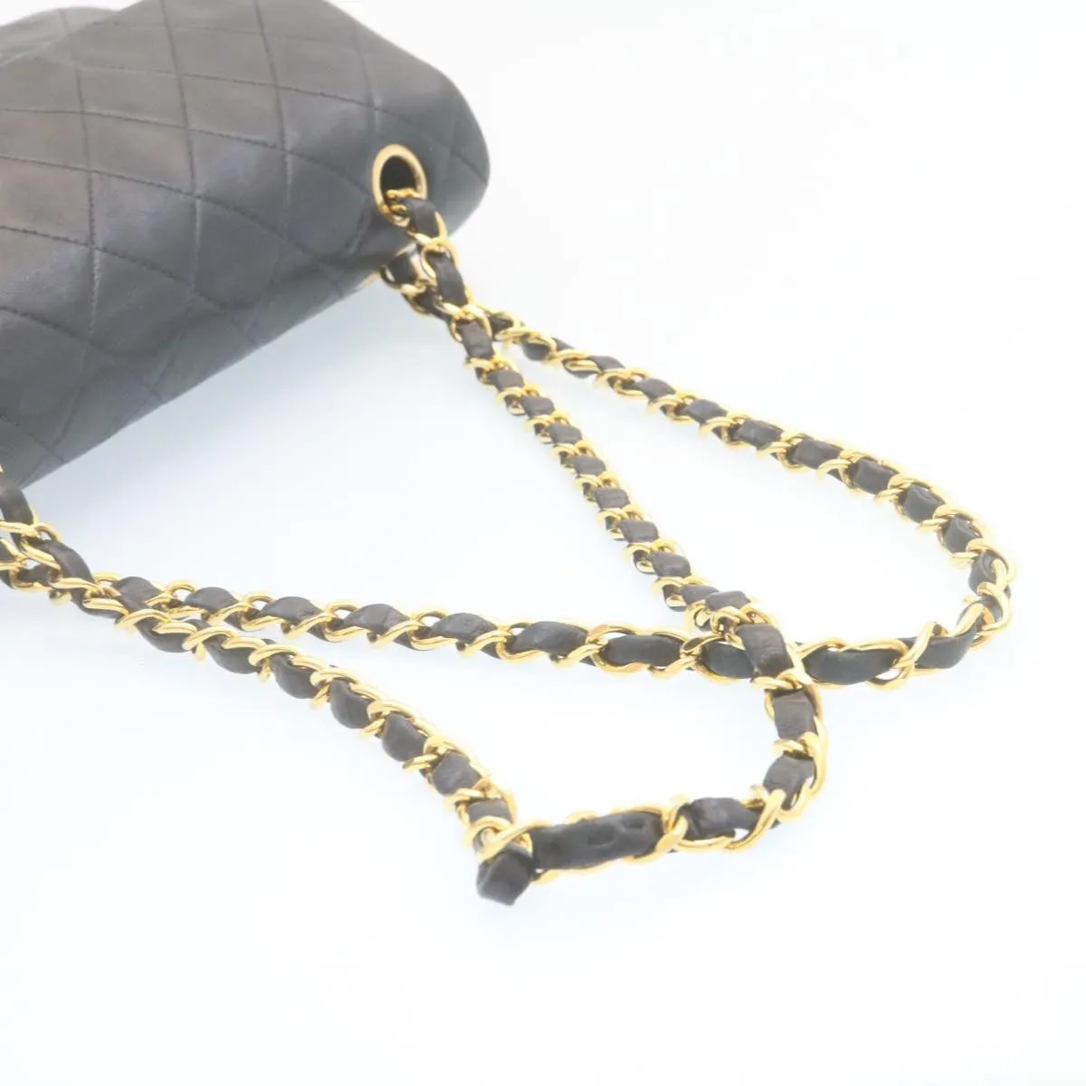 Chanel Classic Matelasse 23 Chain Flap Shoulder Bag Lamb Skin Black  29130A