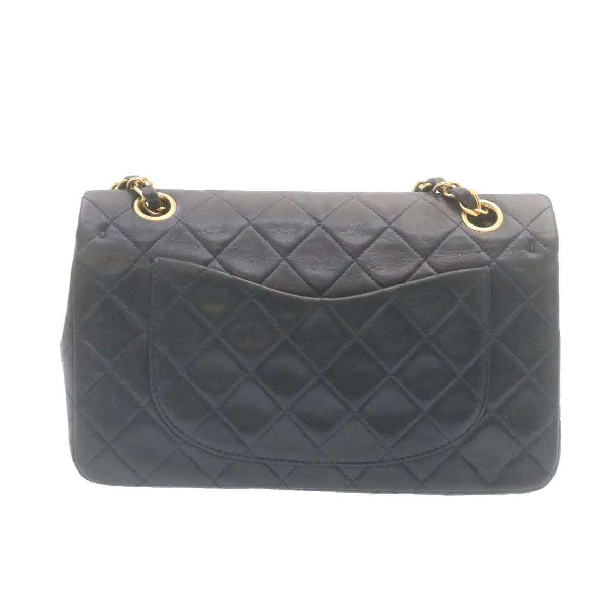 Chanel Classic Matelasse 23 Chain Flap Shoulder Bag Lamb Skin Black  29130A