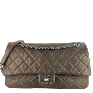 CHANEL Easy New Jumbo Caviar Leather Shoulder Bag