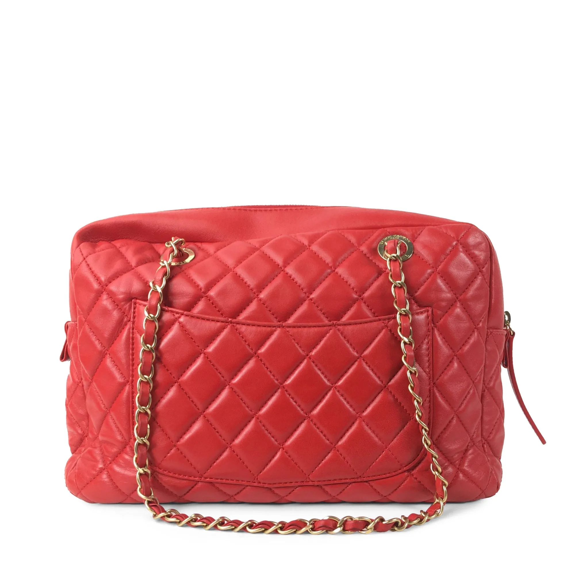 Chanel Lambskin CC Camera Flap Shoulder Bag