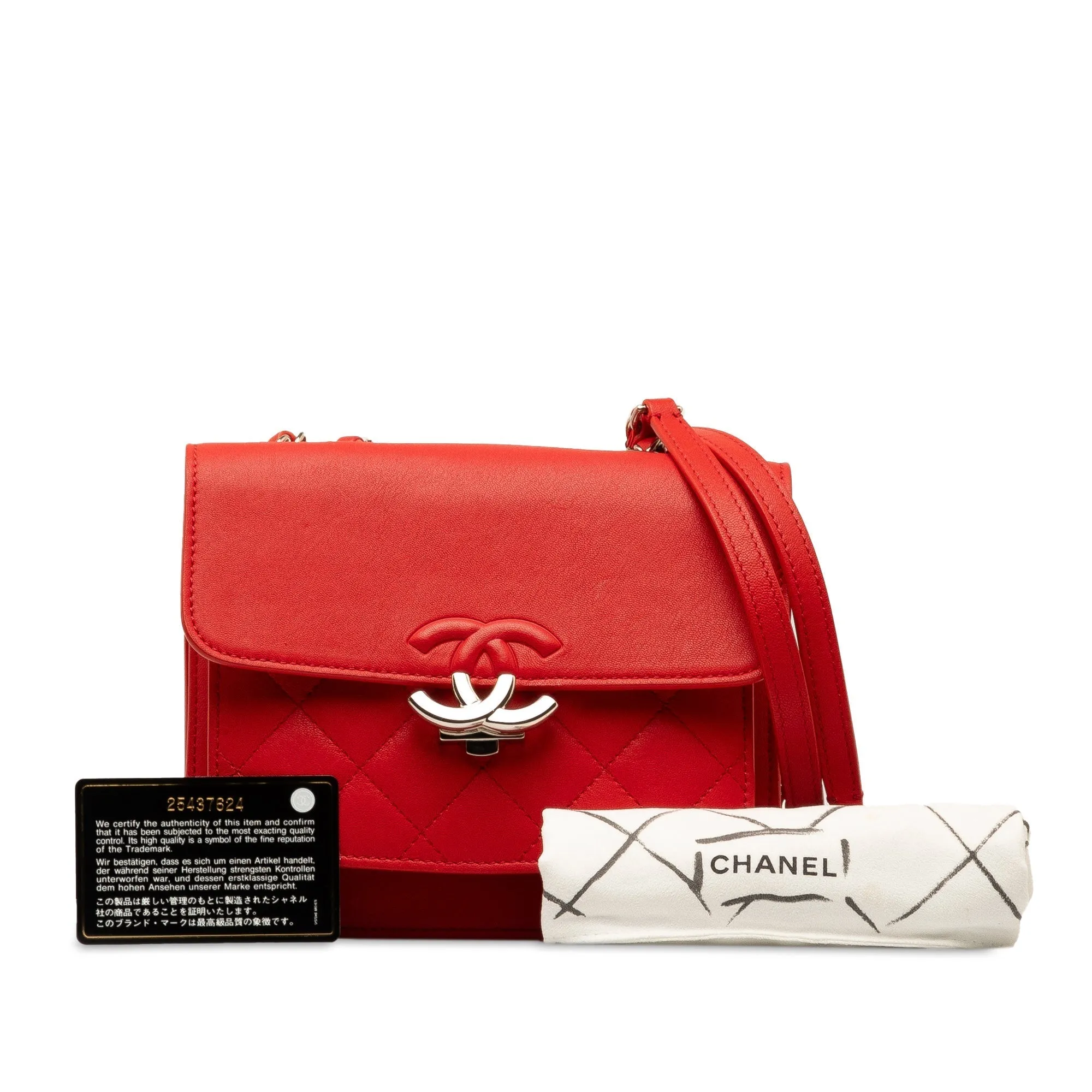 Chanel Mini Calfskin CC Box Flap Shoulder Bag