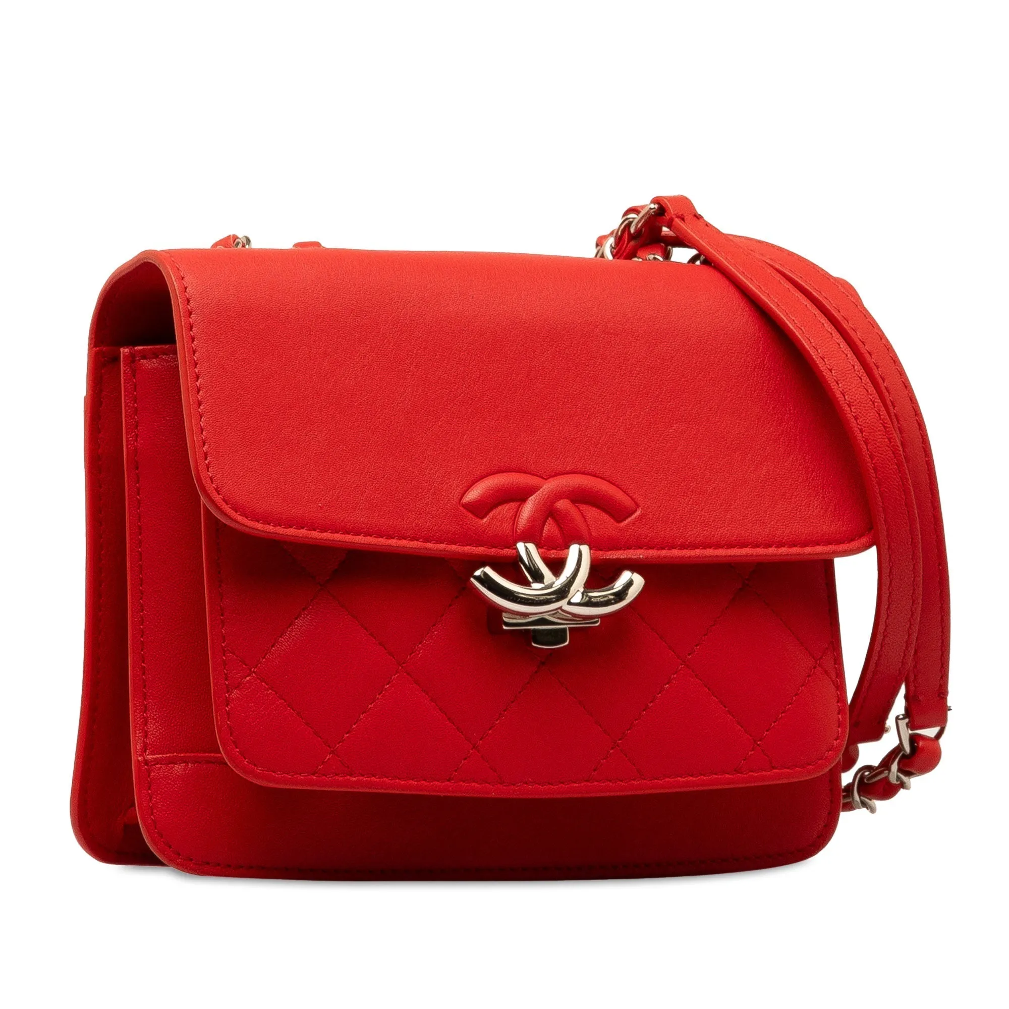 Chanel Mini Calfskin CC Box Flap Shoulder Bag