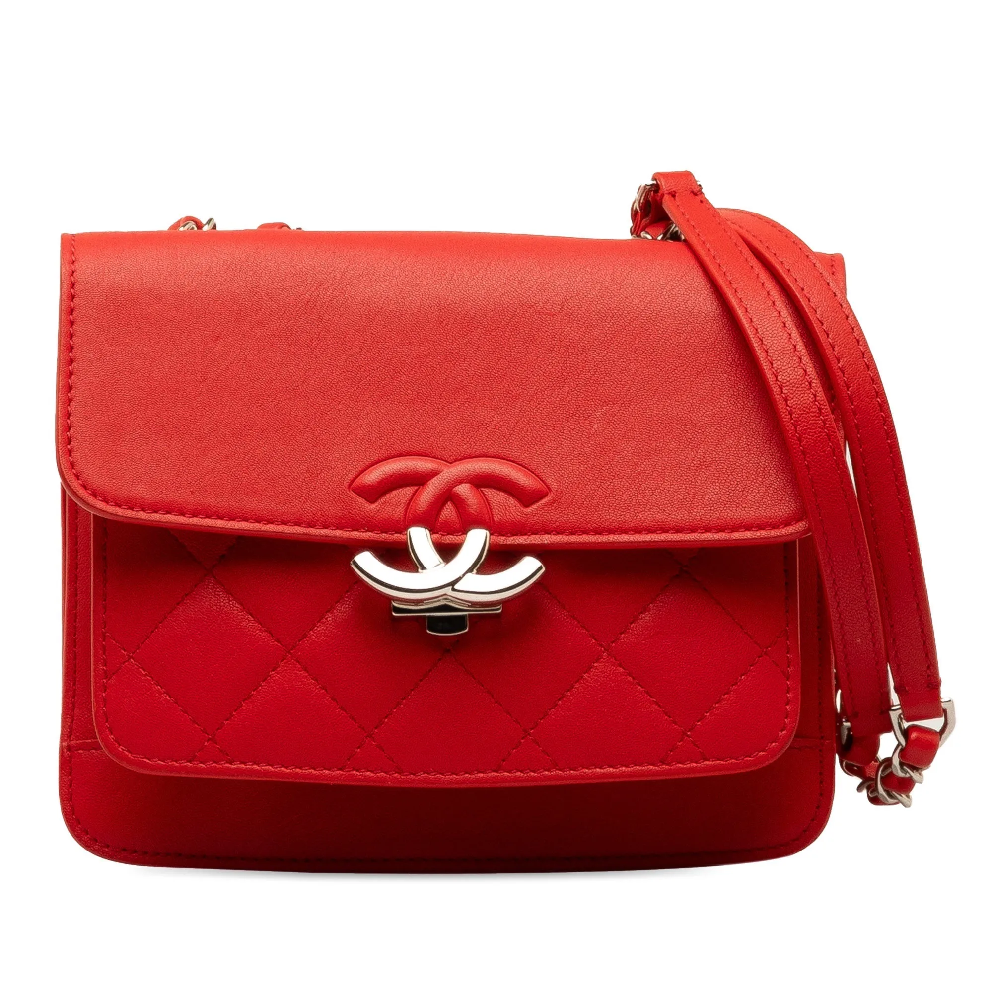 Chanel Mini Calfskin CC Box Flap Shoulder Bag