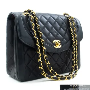 CHANEL NAVY Vintage Chain Shoulder Bag Lambskin Quilted New Purse