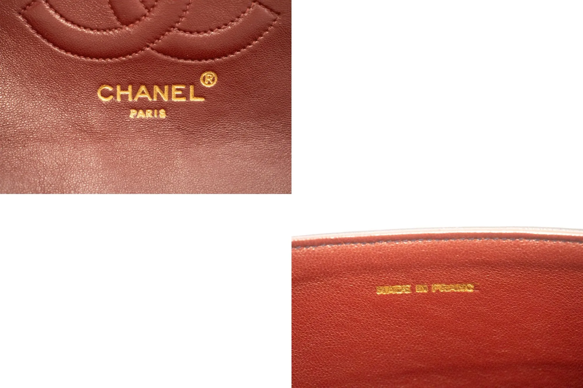 CHANEL NAVY Vintage Chain Shoulder Bag Lambskin Quilted New Purse