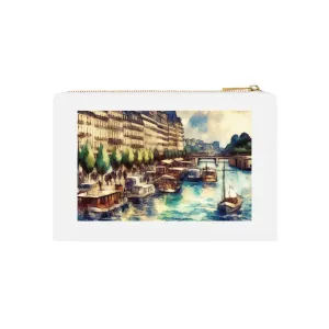 City view in cloudy weatherwith watercolour effect  Cosmetic Bag