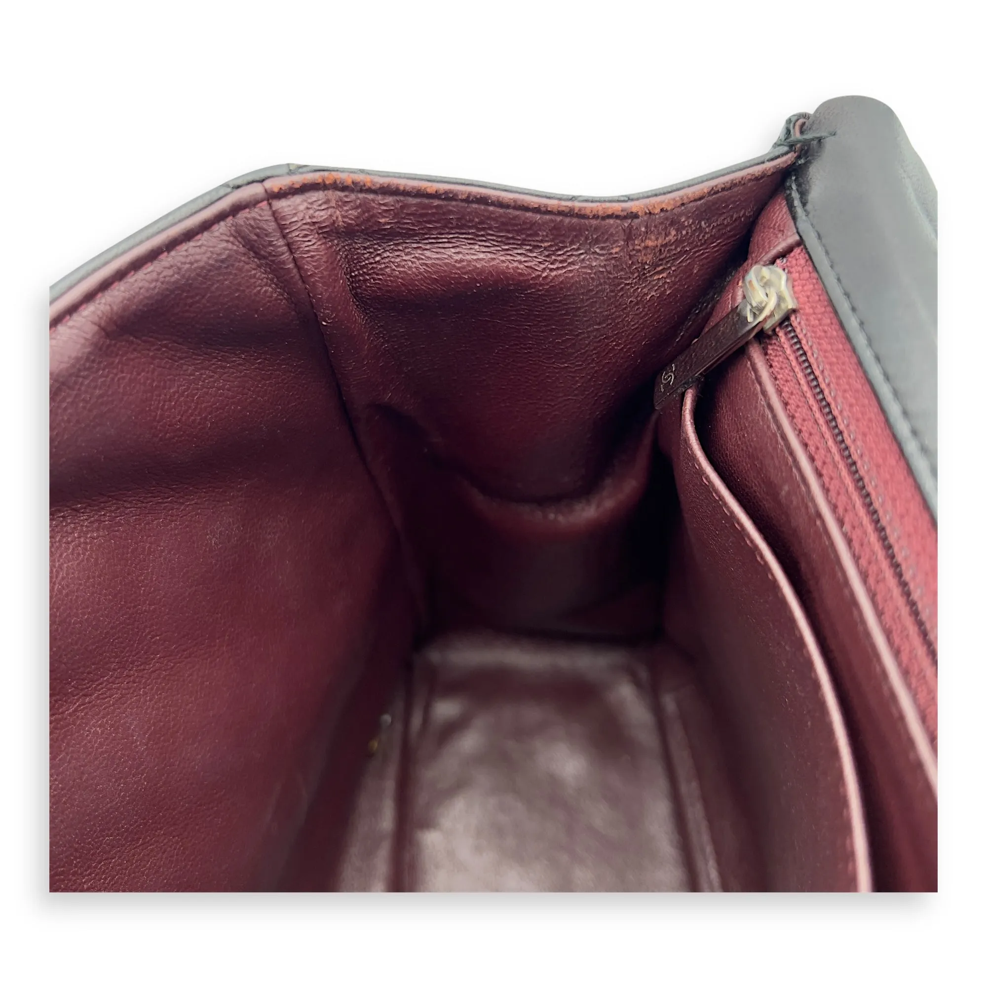 Classic Maxi Black Shoulder Bag in Lambskin, Silver hardware