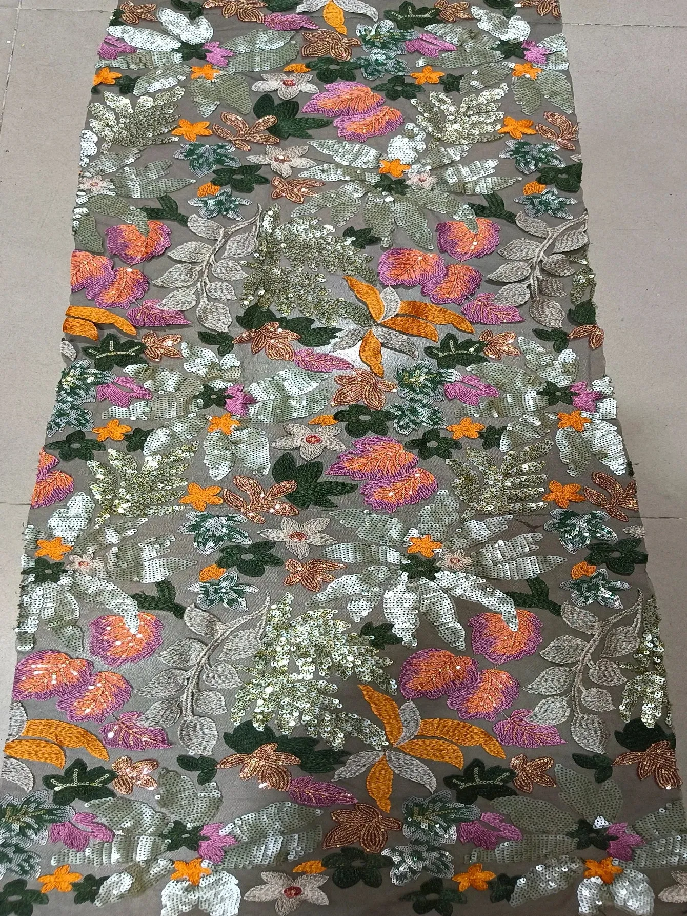 Corey Floral Sequin Straw Evening Clutch
