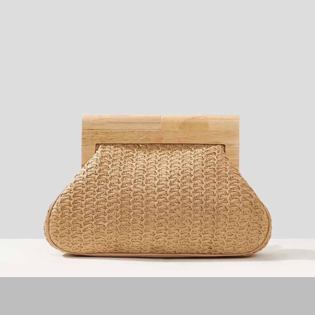 Corey Floral Sequin Straw Evening Clutch