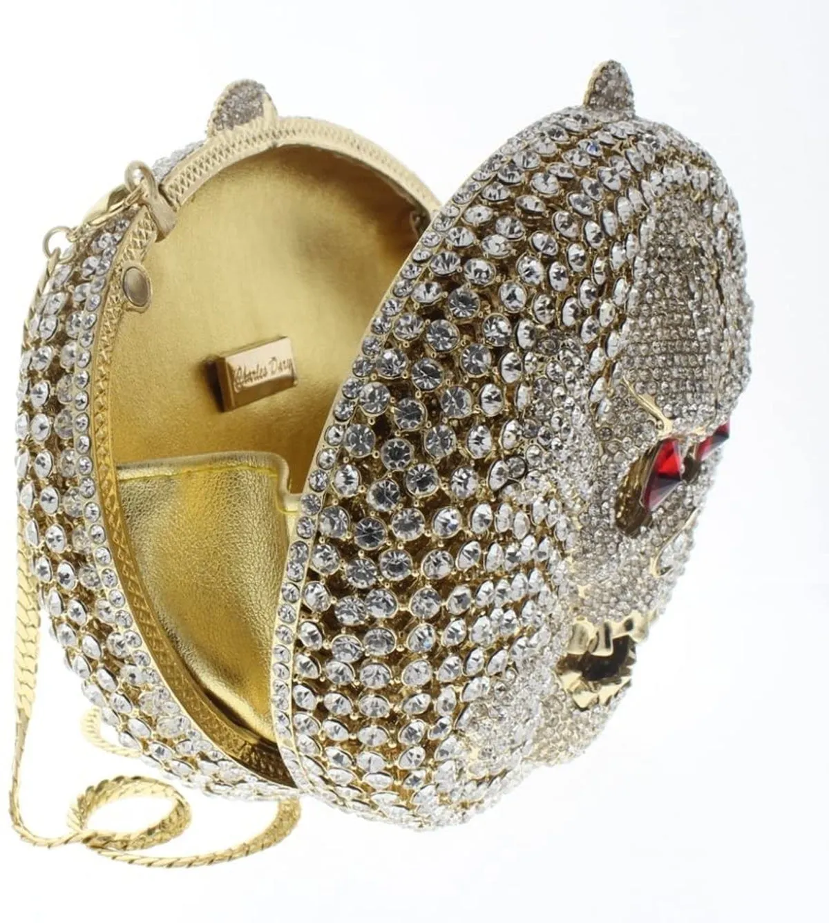 Crystal Skull Bones and Crossbones Clutch