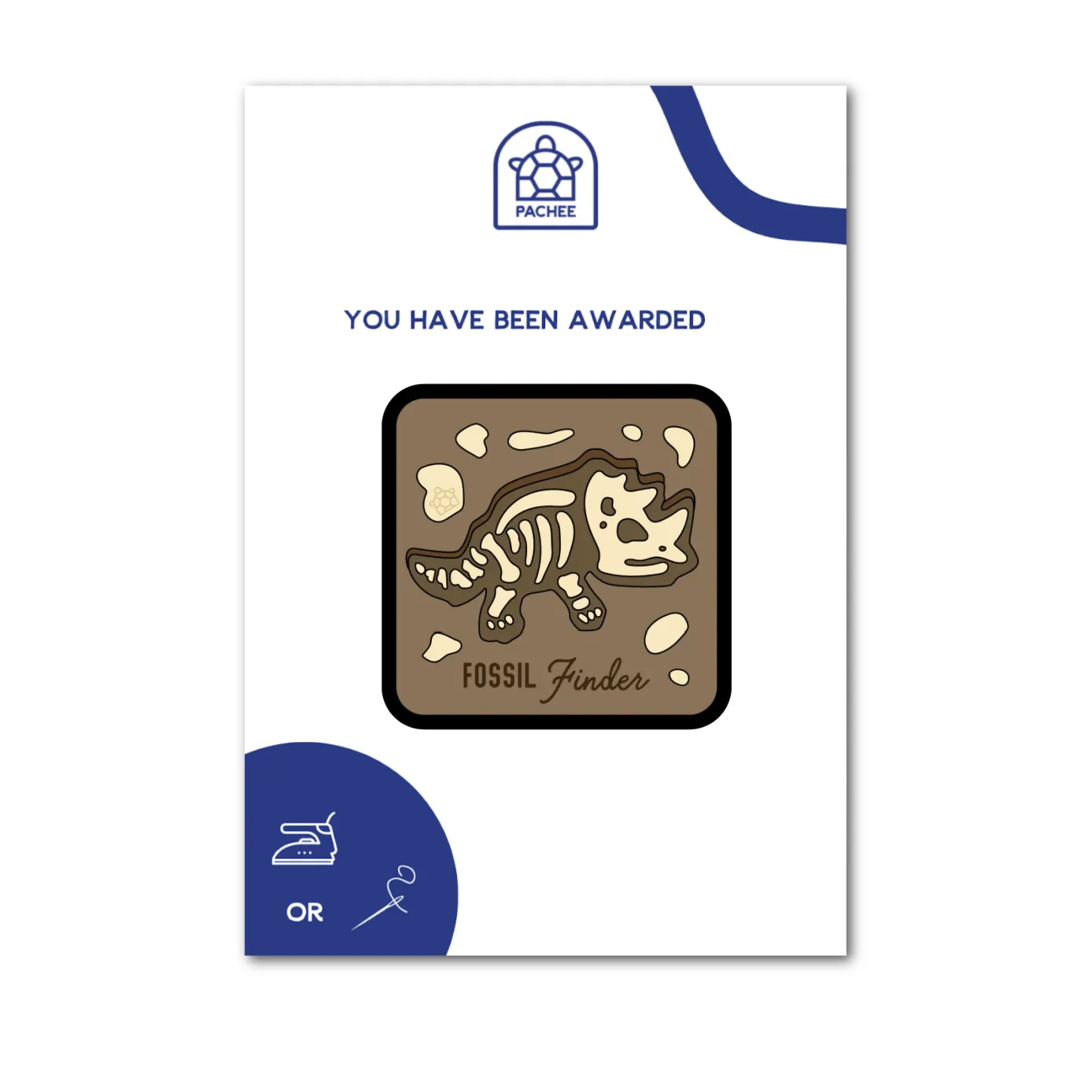 Fossil Finder Iron On Patch