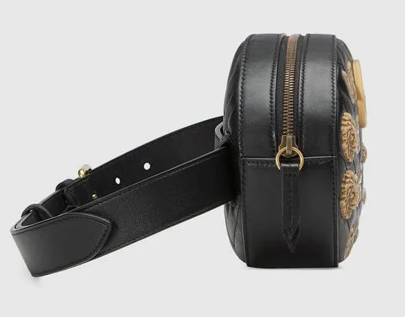 GG Marmont Animal Studs Leather Belt Bag