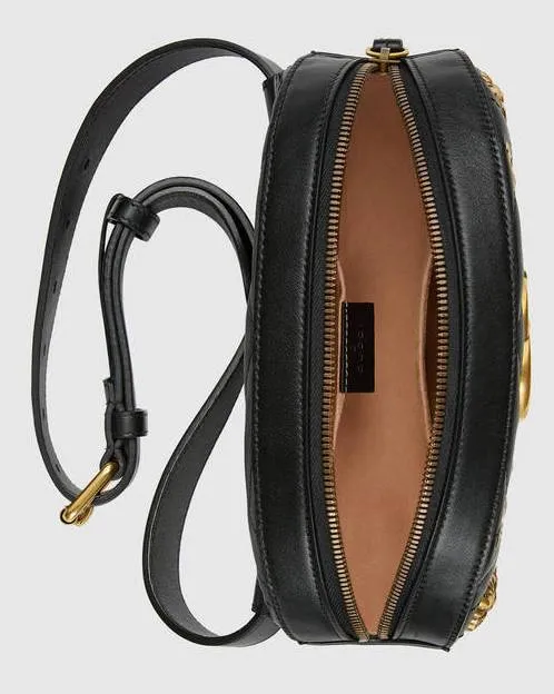 GG Marmont Animal Studs Leather Belt Bag