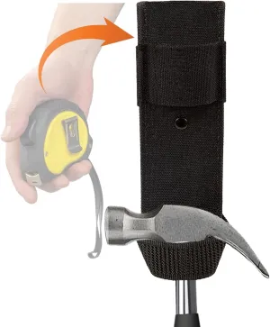 Hammer Holder Loop,Hammer Holster Clip on 7" X 2" Tool Belt and Tape Measure Holder Drill Impact Tool Holster for Tape Measure,Heavy-Duty Drill Belt Holder Hook Holster,Black
