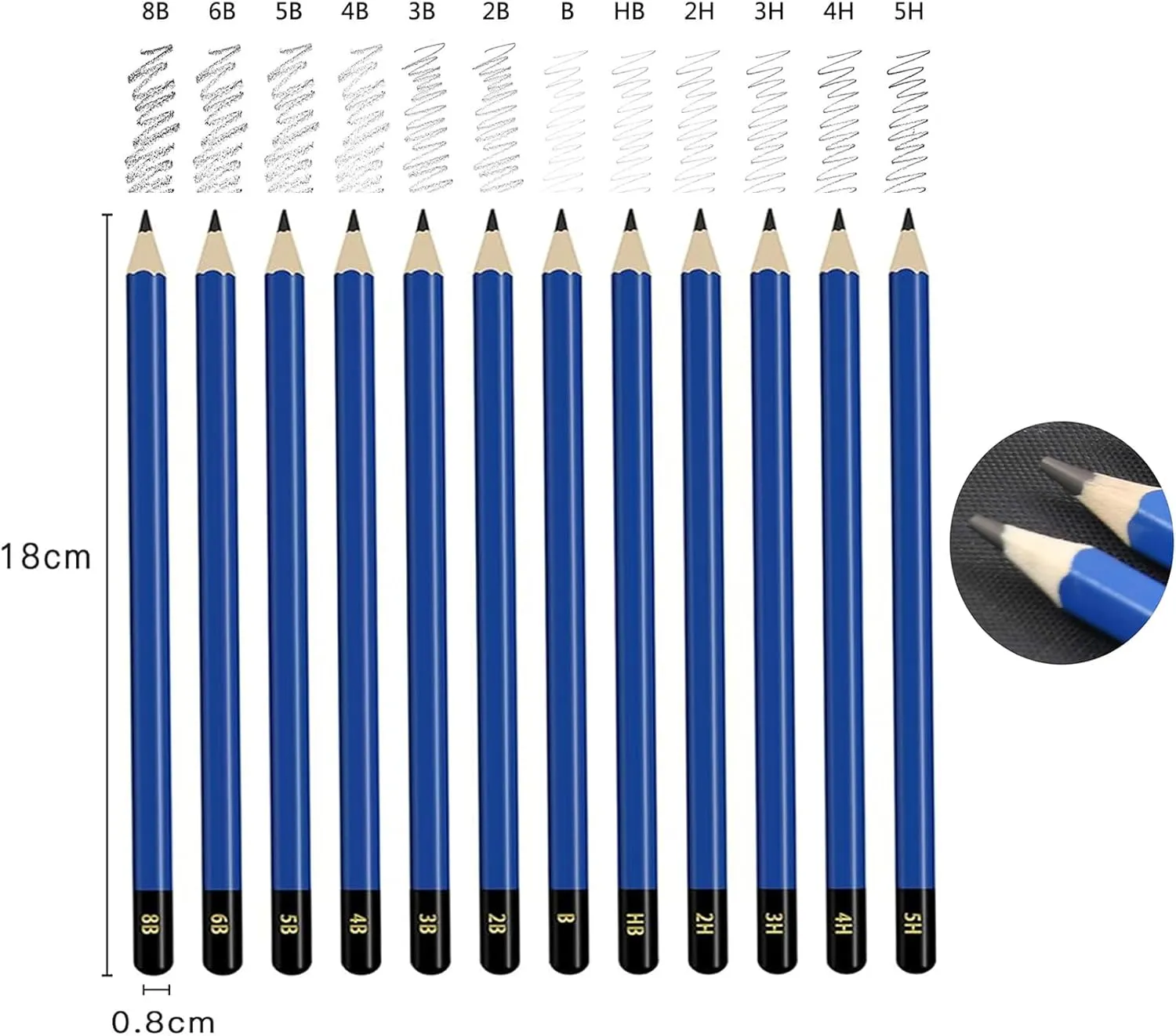 HOTCOLOR Drawing Pencils 38pcs Art Supplies Sketching Pencil Set with Graphite Pencils,Watercolor Pencils with Brushes,Charcoal Pencils for Artists Kids Beginners