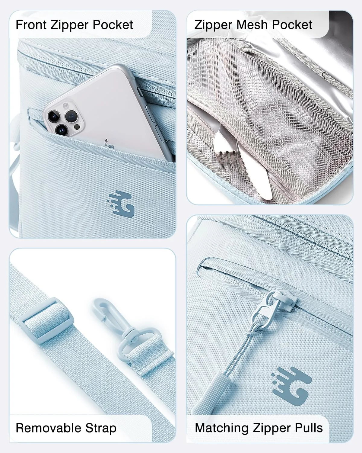 Insulated Lunch Box Bag Women - Waterproof Leakproof Lightweight Reusable Cooler for Work Picnic