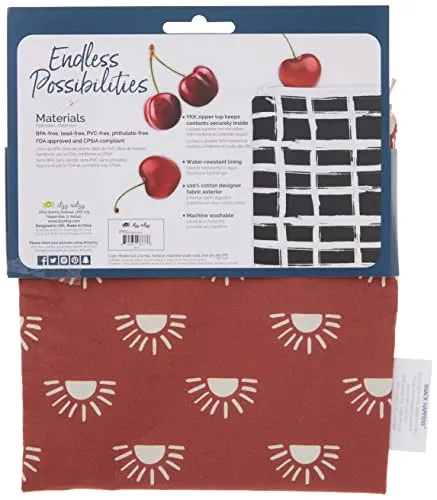 Itzy Ritzy Reusable Snack Bag – 7” x 7” BPA-Free Snack Bag is Food Safe, Washable and Ideal for Storing Snacks, Pacifiers, Electronics and Makeup in a Diaper Bag, Purse or Travel Bag, Terracotta Sunrise