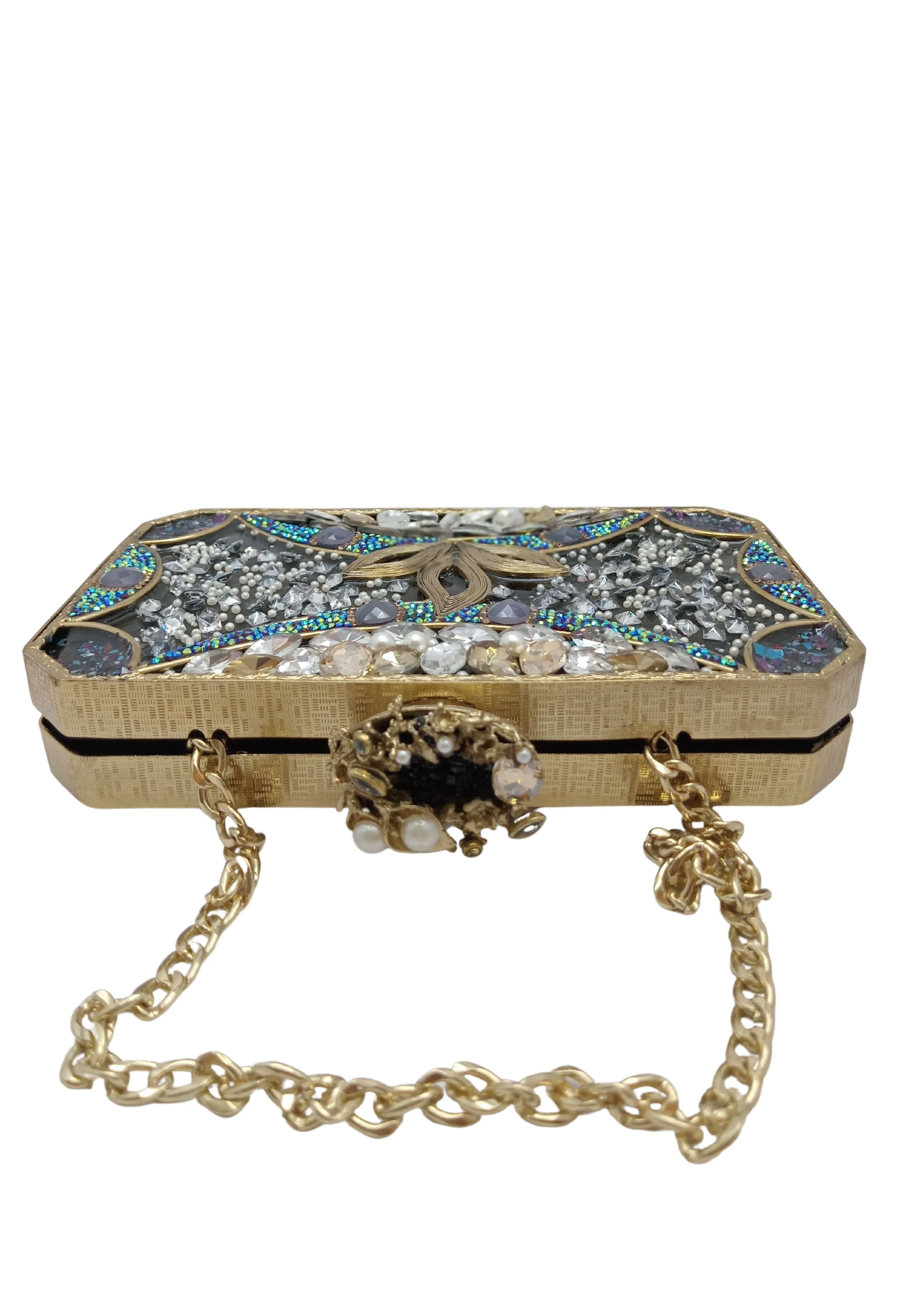 Ivory and Gold Luxury Clutch