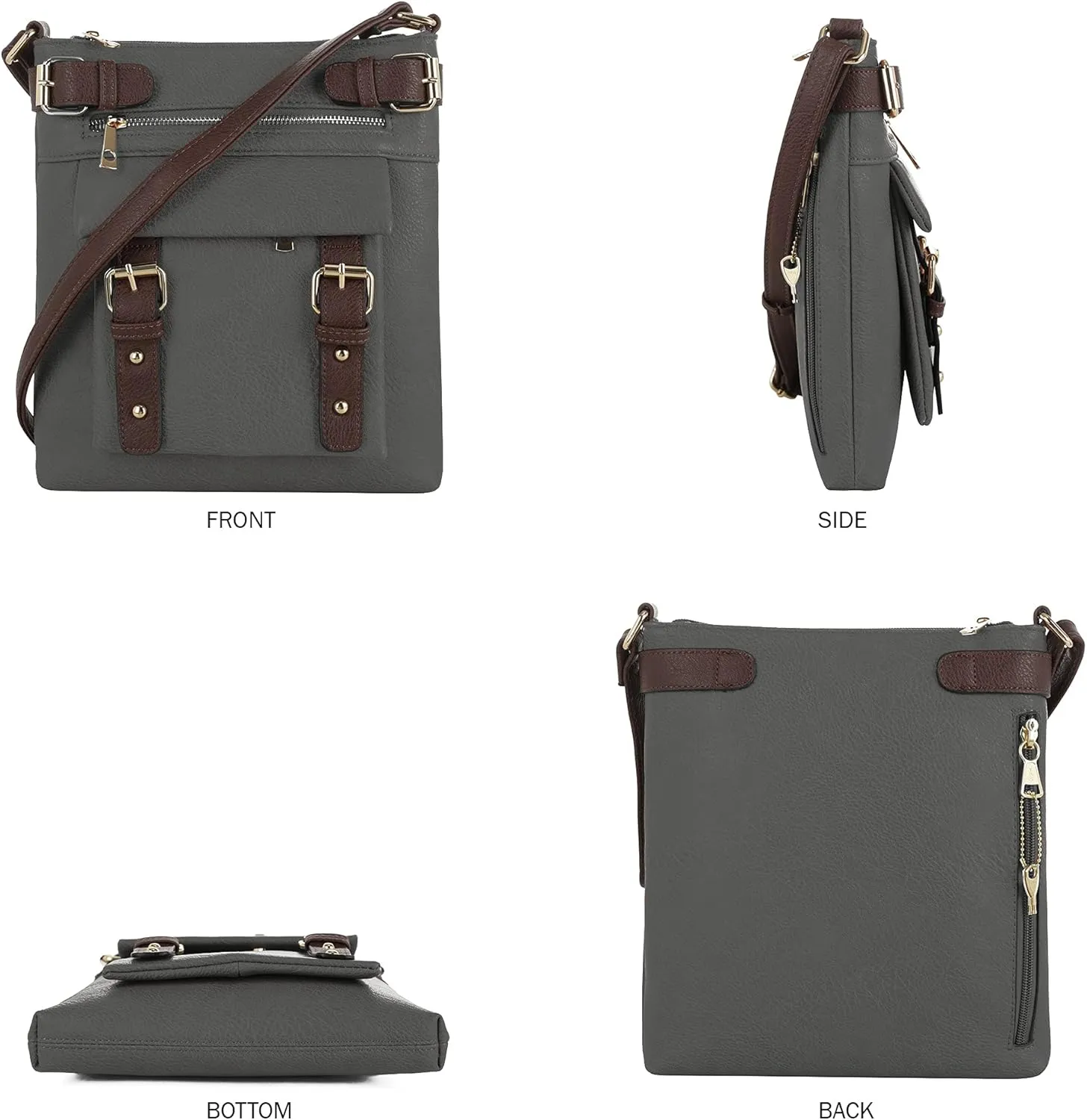 JESSIE & JAMES 2 Toned Belt Concealed Carry Crossbody Bag with Lock and Key